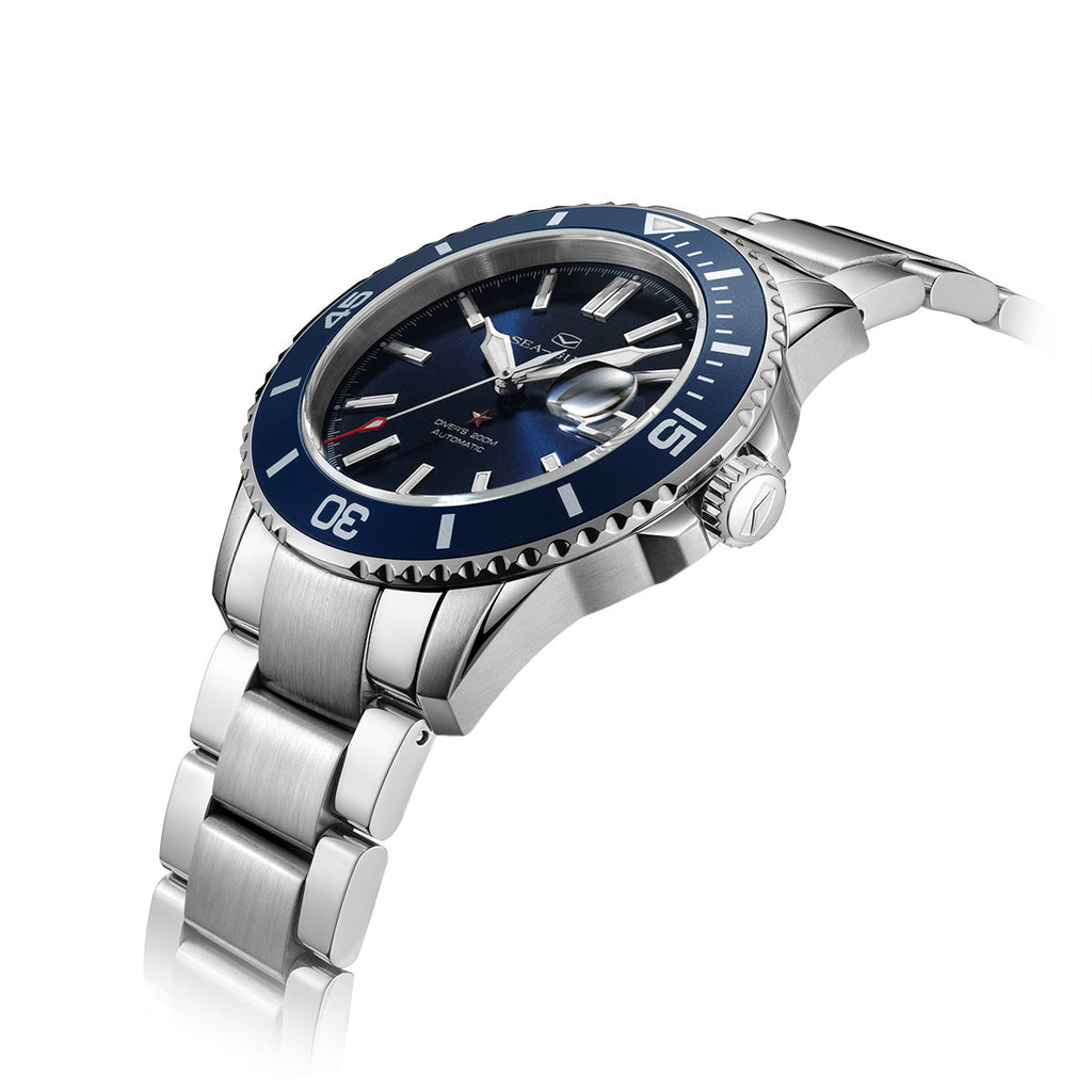 Ocean Series 200m Waterproof Magnified Date Window Dive Watch 44mm