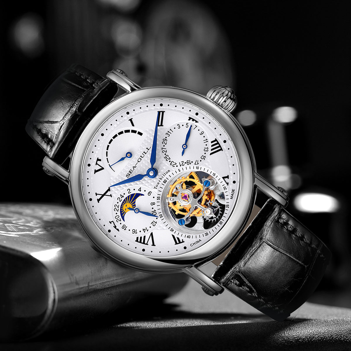 Artisan Heritage Series Multifunction Celestial Calendar Power Reserve Indicator Eccentric Tourbillon 39mm