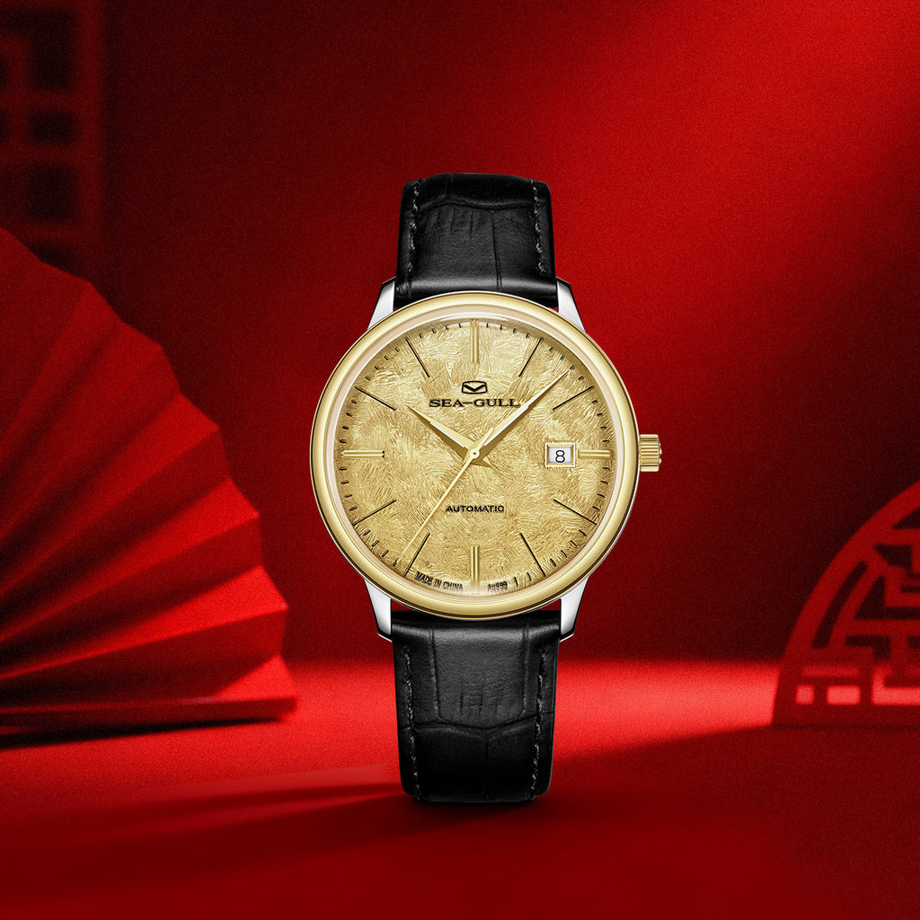 Ultra-thin Couple Watch 18K Gold Business Leisure Calendar 42mm/36mm