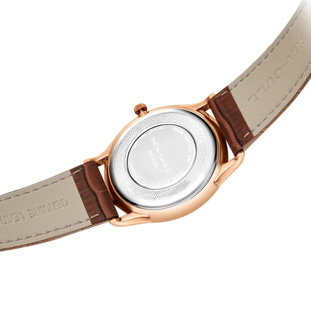 Slim Enamel Dial Ultra-Thin Dress Watch 39mm