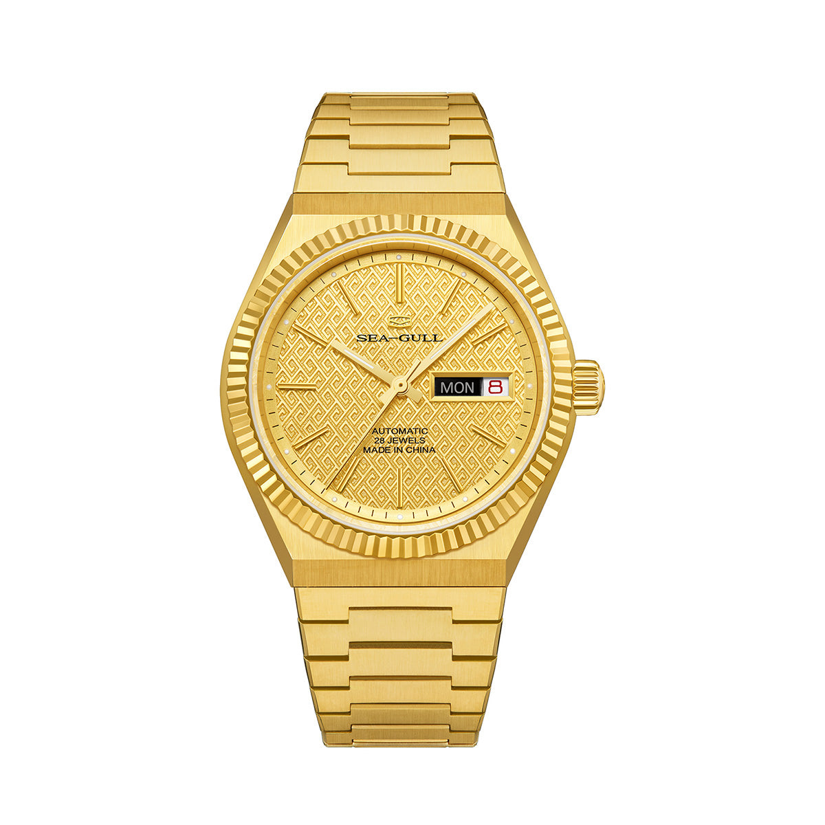 Ancient Cloud Motif Dial Date-day Calendar Reissue Automatic Dress Watch 38mm