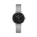 Petite Lumine Pressed Piano Black MoP Silver