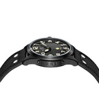 Army One Military Watch Matte Black Brushed Texture Dial 43mm