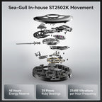 Edge Series Polygon Case Skeleton Watch 42mm