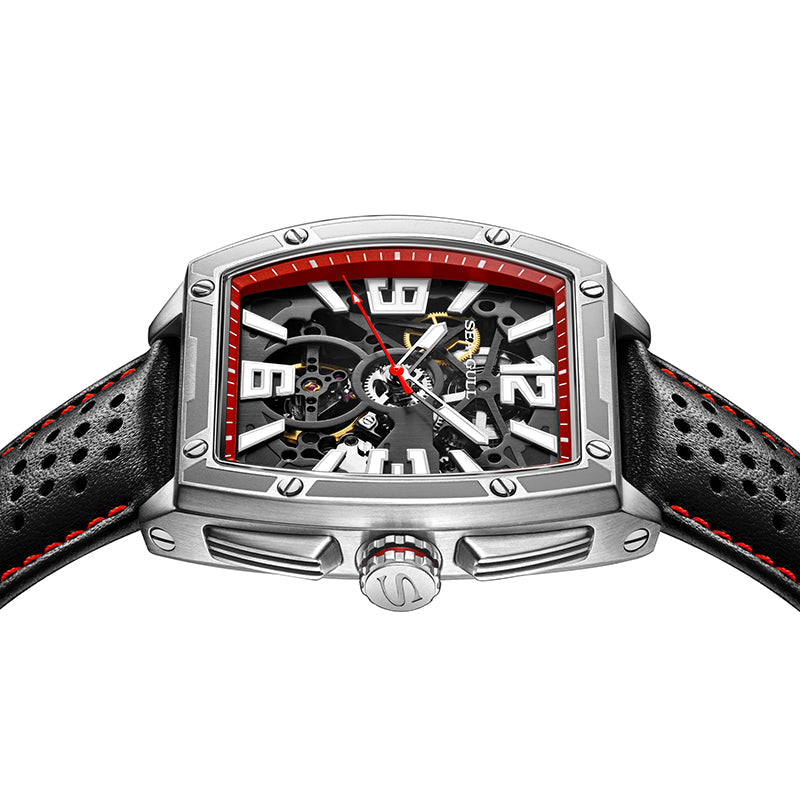 CN Racing Team Collaboration Tonneau Shape Skeleton Watch 42mm
