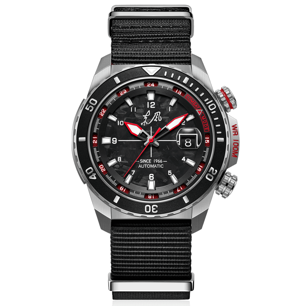 Dongfeng Series Carbon Fiber Dial Tactical Watch 44mm