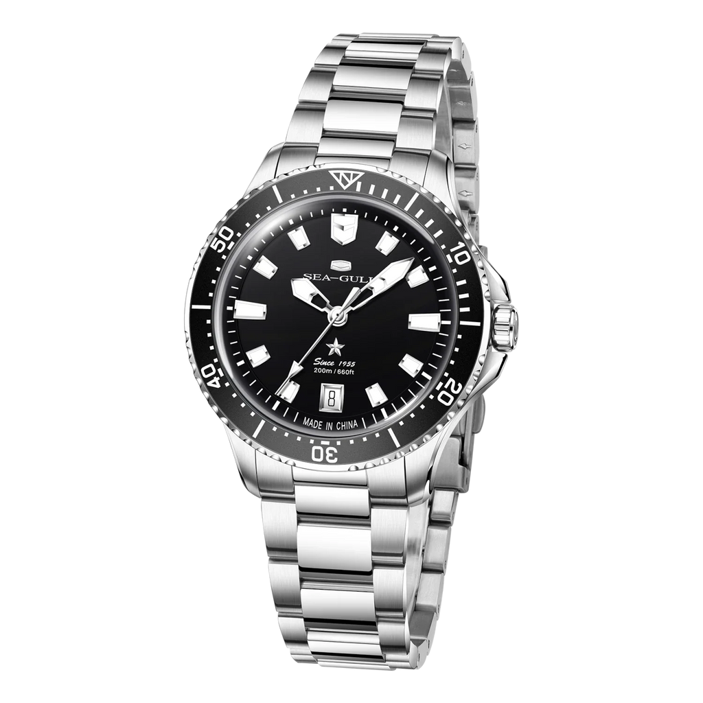 Ocean Series 200m Metallic Gradient Dial Calendar Dive Watch 39mm