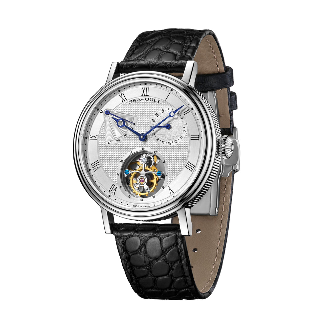 Heritage Series Guilloché Dial Power Indicator Calendar Tourbillon Watch 41mm