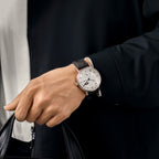 Moon Phase Calendar Power Reserve Indicator Business Watch 41mm