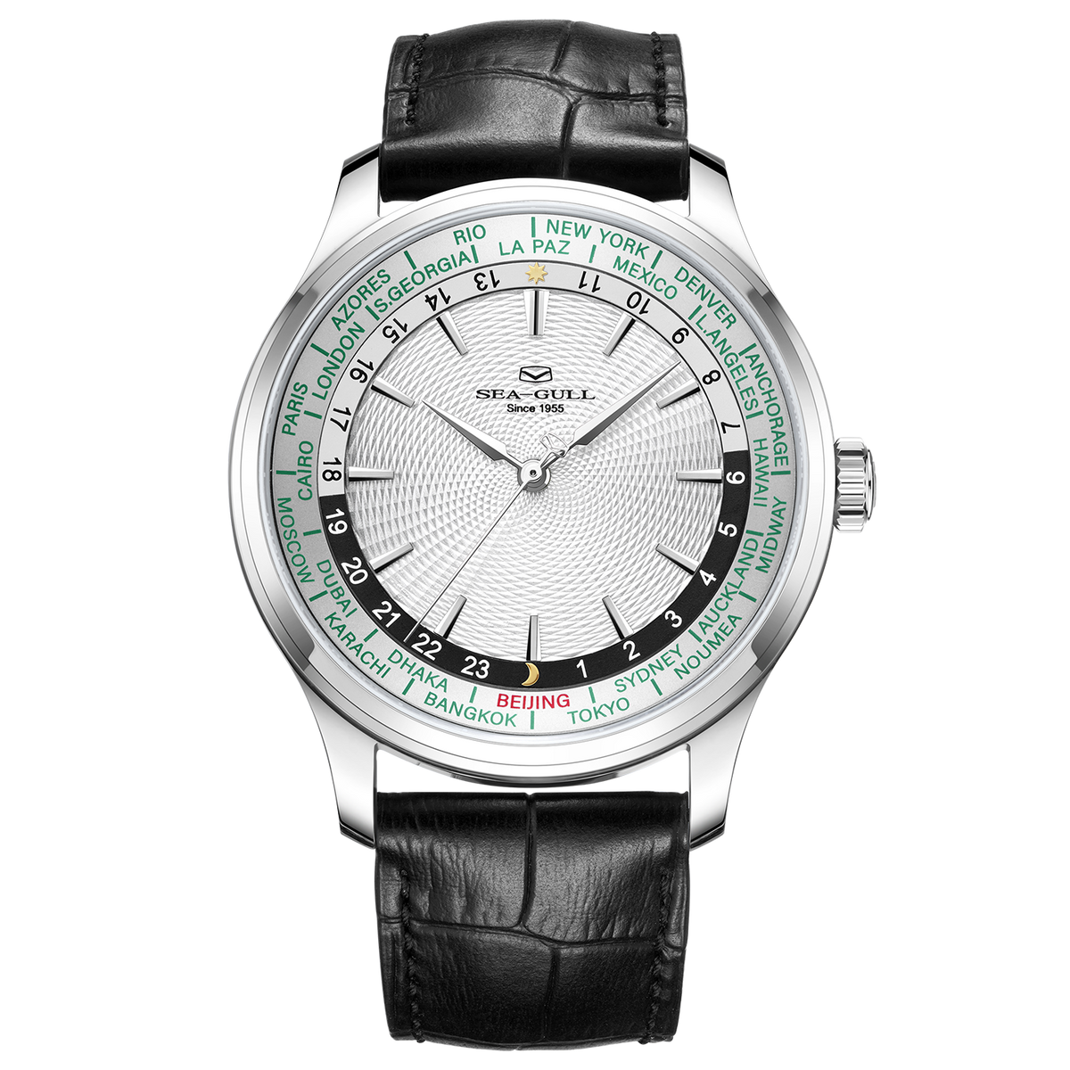Extraordinary Series World Time Day Night Display GMT Watch 41mm