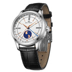 Dual-hemisphere Moon Display Calendar Business Leisure Dress Watch 41mm