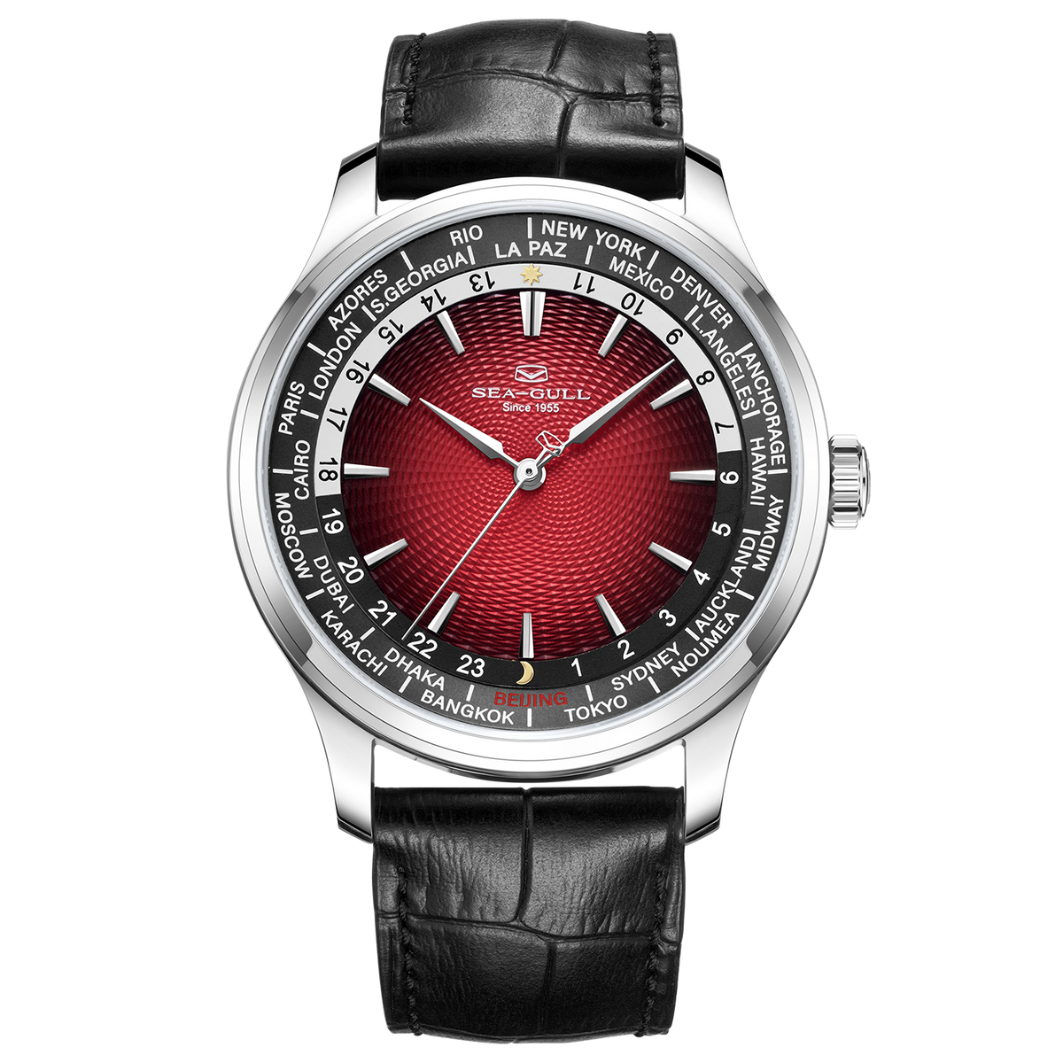 Extraordinary Series World Time Day Night Display GMT Watch 41mm