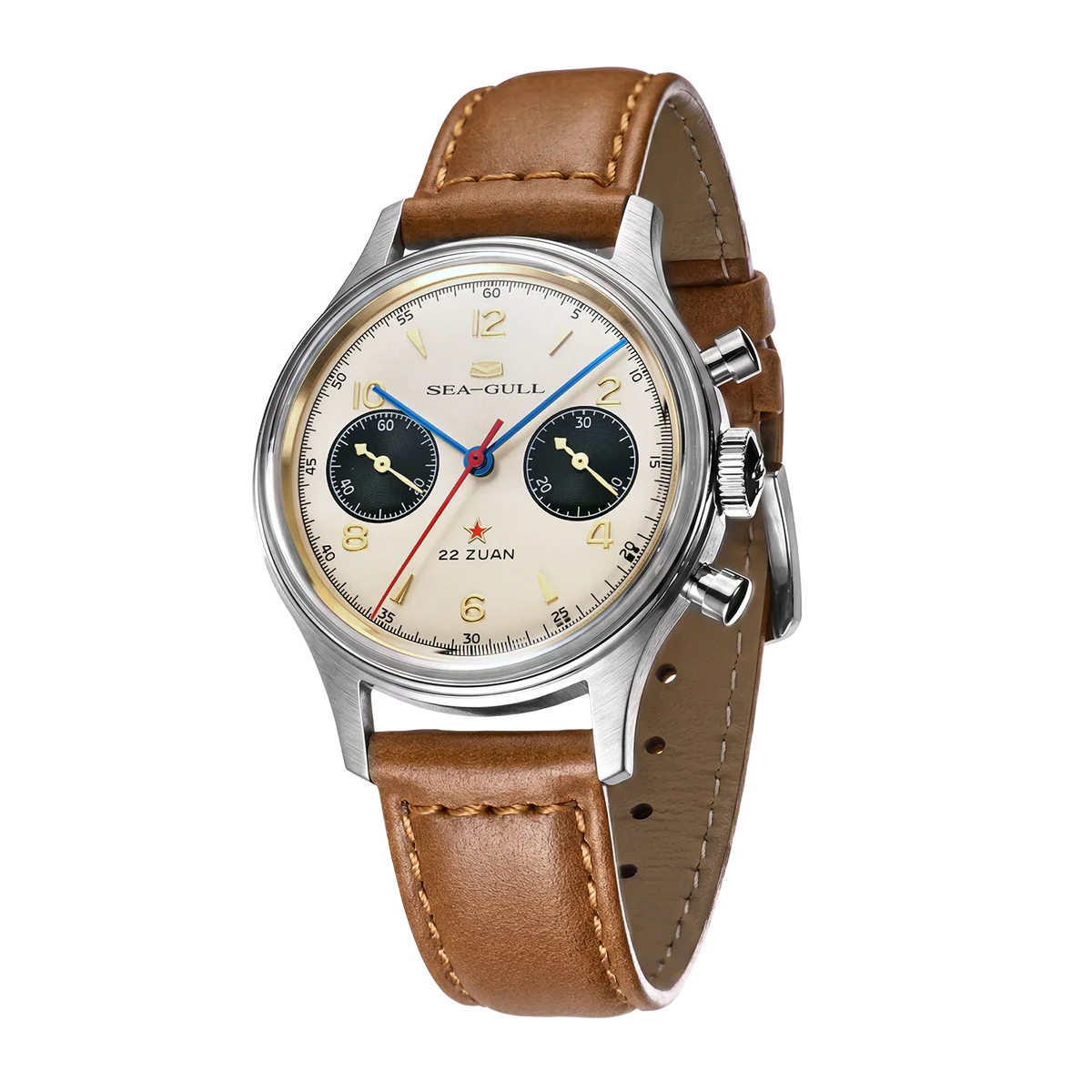 Seagull 1963 Polar Night Edition Panda Eye Chronograph Watch 37.3mm