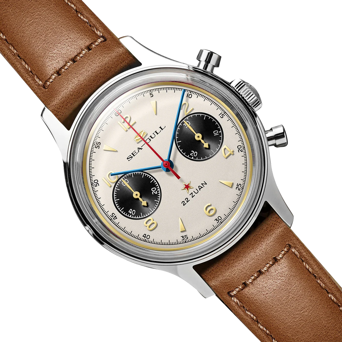 Seagull 1963 Polar Night Edition Panda Eye Chronograph Watch 37.3mm