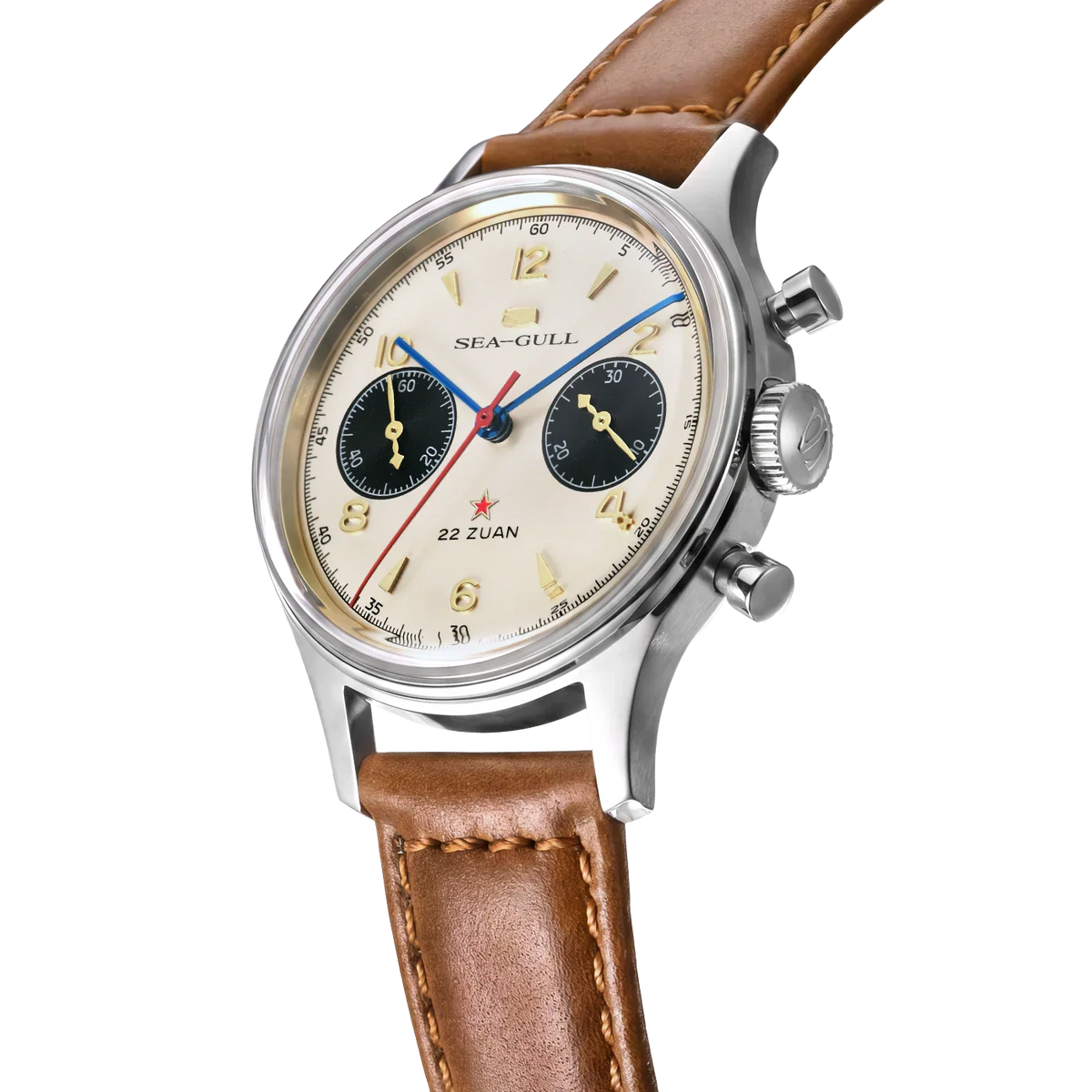 Seagull 1963 Polar Night Edition Panda Eye Chronograph Watch 37.3mm