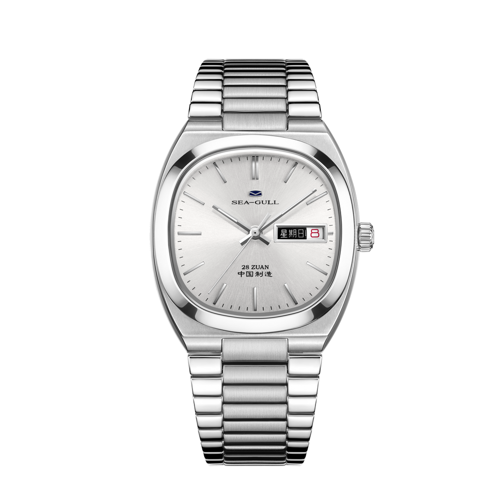 Day-date Calendar Tonneau Case Dress Watch 34mm