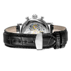 Column-wheel Chronograph Skeleton Open-worked Dial Watch 41mm