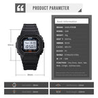 skmei-1608-multi-function-student-electronic-watch-waterproof-timing-silicone-sports-watchblack