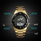 skmei-1370-multifunctional-men-outdoor-sports-noctilucent-waterproof-stainless-steel-digital-wrist-watch-army-green