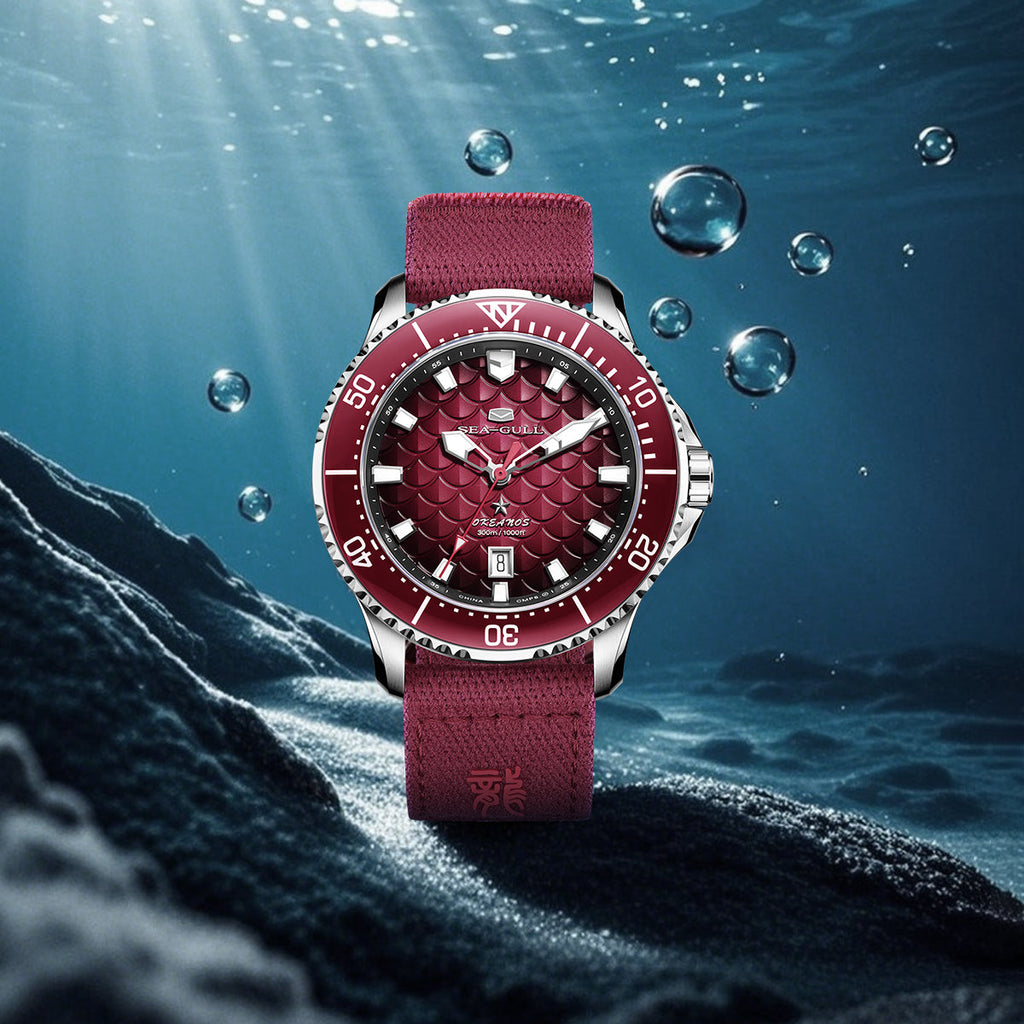 Ocean Series Pro "Dragon Kings of the Four Seas" Dragon-scale Dial 300m Waterproof Diving Watch 44mm