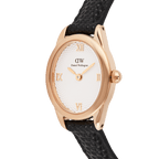 Ophelia Mini Black Lizard White Guilloché Rose Gold